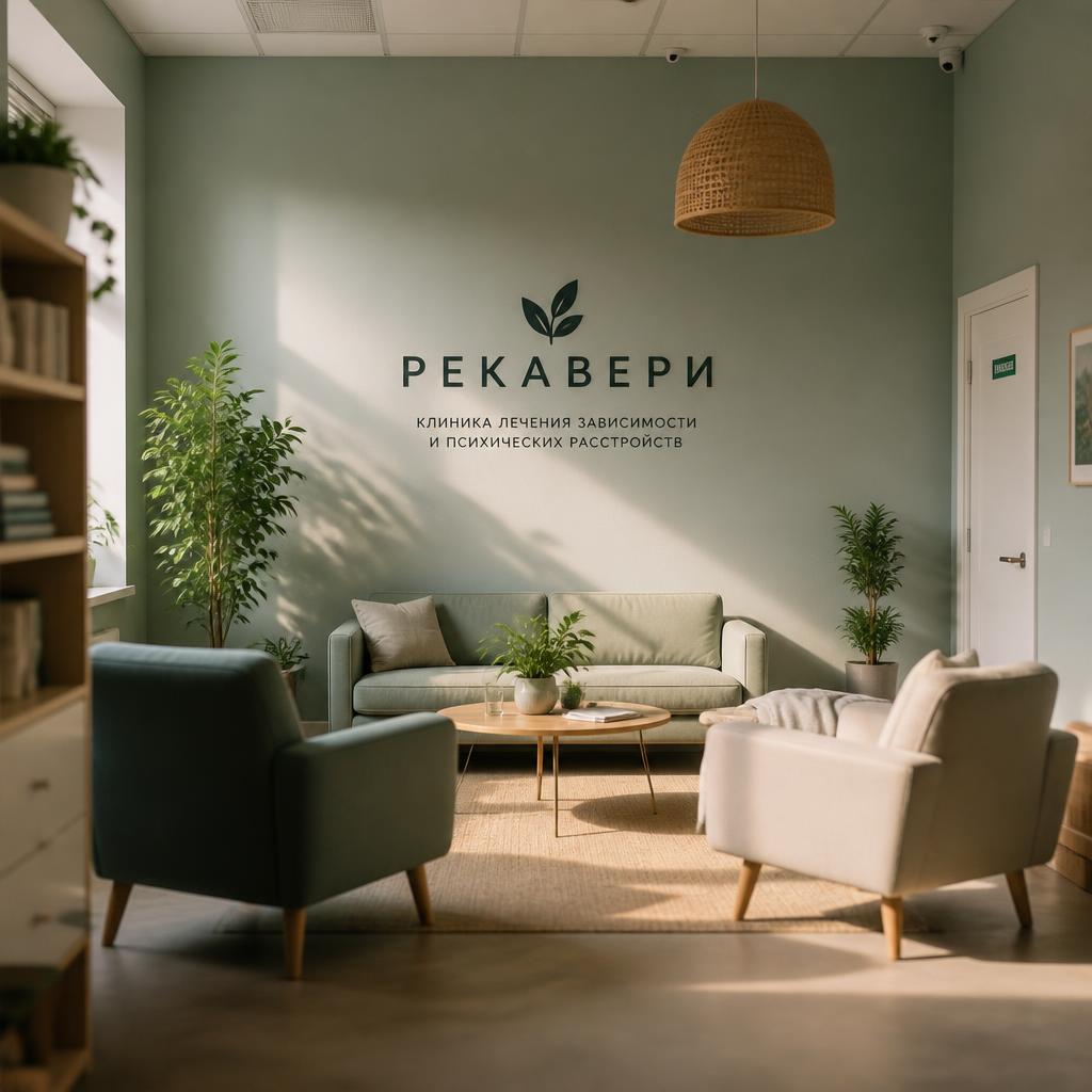 Зона отдыха клиники Рекавери в Алматы